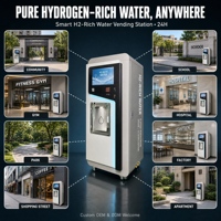 Distributeur d'eau riche en hydrogène 800G 1200G avec membrane RO, électrolytique, paiement par QR code, 4G IoT, réservoir en acier inoxydable, distributeur automatique