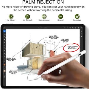 ปากกาสไตลัสแบบ Capacitive สำหรับ <span class=keywords><strong>iPad</strong></span> A16 รองรับการชาร์จเร็ว 13 นาที พร้อมแม่เหล็กดูดติด ใช้งานได้นาน 10 ชั่วโมง รุ่นปี 2018-2026 รองรับการสัมผัสโดยไม่ต้องใช้มือจับ  รับทำโลโก้ OEM - Product Image 3