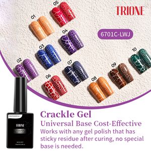 <span class=keywords><strong>Vernis</strong></span> à ongles professionnel effet craquelé unique, gel de longue tenue à séchage rapide pour salon, vente en gros - Product Image 1