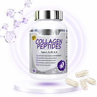 Capsules de collagène en marque privée OEM 1800mg Types I II III IV X Complément alimentaire pour la santé de la peau, des cheveux et des ongles