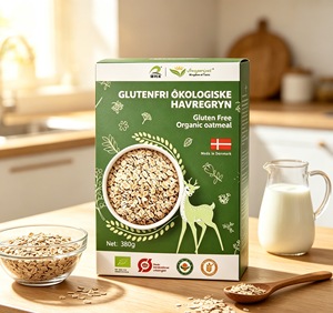 Fiocchi d'avena certificati senza glutine, in scatola, <span class=keywords><strong>cereali</strong></span> vegani integrali per colazione - Product Image 2