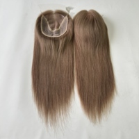 Listo para Enviar: Topper de Cabello Humano Virgen de Alta Densidad 6*7 con Base de Seda y Trama, para Aumentar Volumen, ¡Producto de Salón de Venta Caliente!