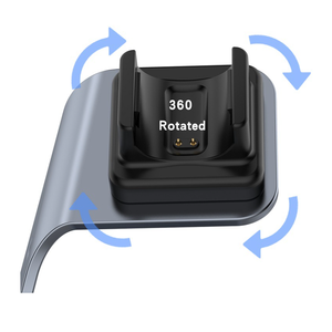 Support de <span class=keywords><strong>charge</strong></span> en alliage d'aluminium pour Fitbit <span class=keywords><strong>Charge</strong></span> 3/4/4SE, support de chargeur USB antidérapant avec câble de 1.5M, Protection sûre - Product Image 5