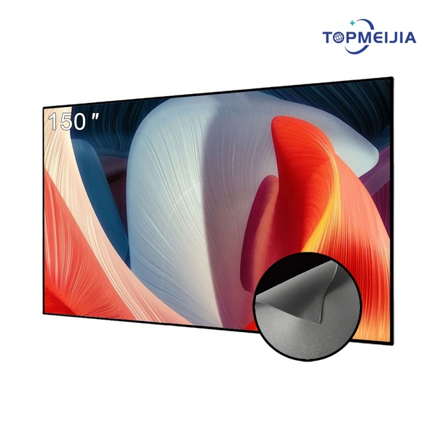 150 Inch Black Crystal 4K ALR Anti Light Projection Screens Fabric 4K Long Throw Projector Screen
