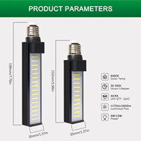 Lampe de culture intérieure Ac Infinity Terrarium Plug UK LED UVB/UVA E26/E27 à spectre complet pour plantes, indice de protection IP44, en alliage d'aluminium, 9/13W, modèle 2026 T8