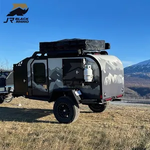 Overland 13Ft Shandong Aluminio <span class=keywords><strong>Camper</strong></span> Trailer Mini <span class=keywords><strong>4x4</strong></span> Offroad Travel Trailer con accesorios para acampar - Product Image 1