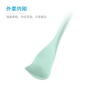 Espátula de silicona con forma de pico de pato y núcleo de nailon para mezclar mantequilla y ensalada, utensilio de cocina - Product Image 1