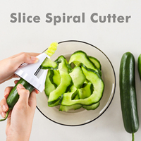 Verstelbare 3-In-1 Plantaardige Spiralisator Plastic Handmatige Courgette Wortelkomkommer Noedelmaker Snijder