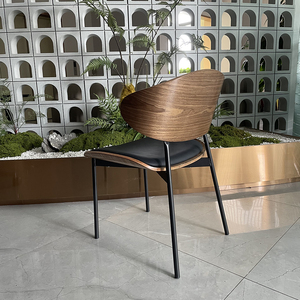 Silla de Comedor Estilo Nórdico Industrial de Cuero para <span class=keywords><strong>Restaurante</strong></span> Moderno, Cocina, Café y Ocio - Product Image 4