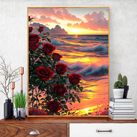 Peinture au diamant 5D moderne sur toile, art de la peinture au diamant 5D, paysage, peinture au diamant DIY
