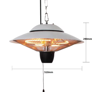 Langit-langit dinding dipasang menggantung 1000W 1500W Taman kedai kopi restoran luar ruangan komersial Halogen inframerah teras pemanas - Product Image 6