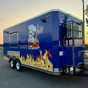 Los camiones de comida móviles más vendidos, camiones de comida rápida, con sombrillas, freidoras de aperitivos y remolques de comida, helados y perritos calientes - Product Image 4