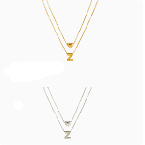 Collar con Letras del Alfabeto en Forma de Corazón de Acero Inoxidable, para Hombre y Mujer, Accesorios Transfronterizos, Gran Venta - Product Image 5