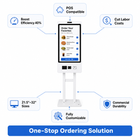 Kiosco de Autoservicio QSR con Integración de POS/Impresora de Cocina, Pago NFC y QR, Reduce la Dependencia del Personal y Aumenta el Rotación de Mesas