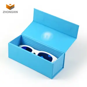 Экологически чистый, изготовленный на заказ картонный футляр для солнцезащитных очков, прямоугольный Магнитный футляр