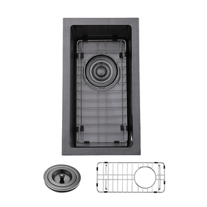 Lavello rettangolare da 10x18 pollici in acciaio inox, lavello 304 in acciaio inox di piccole <span class=keywords><strong>dimensioni</strong></span>, adatto per bar e cucine RV - Product Image 3