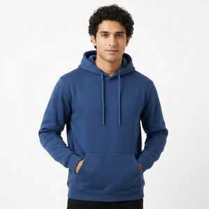 <b>Men's</b> 3D Embroidery Custom Logo Pullover Hoodie 100% Cotton Vintage Style 360g Breathable Quick Dry Soft <b>Fleece</b> Sweatshirt - Product Image 1