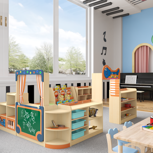 Armoire de rangement en bois pour enfants, étagère à livres, organisateur de jouets pour maternelle, école, salle de classe, durable - Product Image 2