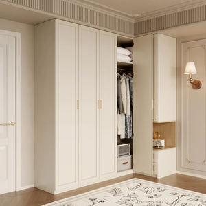 Armoire de chambre moderne en bois de fabrication chinoise avec <span class=keywords><strong>5</strong></span>+ tiroirs, grande capacité, autoportante, écologique, organisateur de vêtements blanc - Product Image 1
