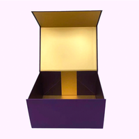Boîte cadeau magnétique rigide en carton recyclable sur mesure, avec gaufrage, design pliable de luxe, couvercle magnétique, biodégradable
