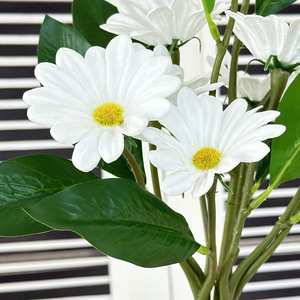 Fábrica de Flores Meiyu, Ramo de Margaritas Artificiales PU10, Cabezas de Margaritas para Decoración del Hogar, Arreglo Floral, Adorno - Product Image 4