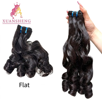 XuanSheng Extensions de cheveux humains brésiliens 100% vierges FUMI Remy Grade Machine Double Weft Double Drawn Haute Qualité 10-24 Pouces