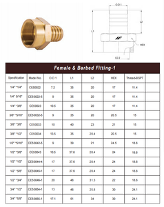 ข้อต่อหญิงและข้อต่อแบบมีหนามขนาด 1/2"*5/8" คุณภาพสูงสำหรับเรือยอชท์ ผลิตในไต้หวัน - Product Image 4