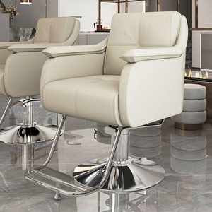 Modern <b>Barber</b> <b>Chair</b> Hydraulic Salon Styling <b>Chair</b> PU Leather 360 Degree Swivel Seat Black Gold Base for <b>Barber</b> Shop - Product Image 5