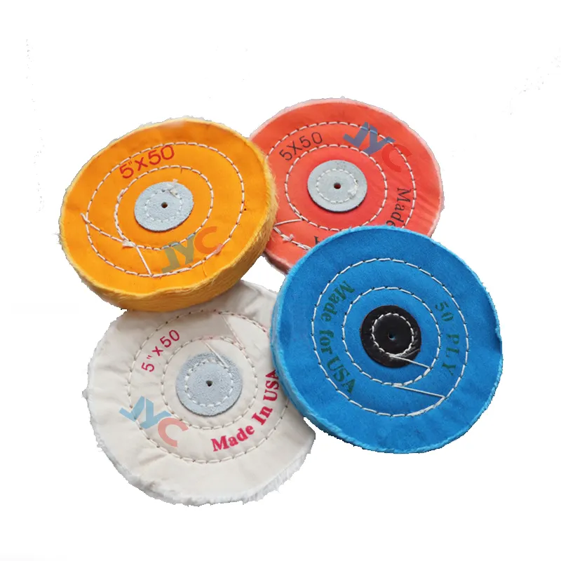 Hoge Kwaliteit 100% Katoen Buffing Wheel Voor Sieraden Polijsten Tool Spiral Zeven Doek Polijsten Wiel