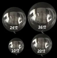 Bán Buôn 10 18 24 36 Inch Rõ Ràng Pvc Căng Bong Bóng Bên Helium Trong Suốt Bobo Balloons