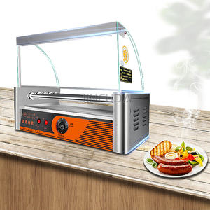 <span class=keywords><strong>Mini</strong></span> máquina de salchichas de jamón a la parrilla móvil comercial pequeña automática para el hogar, máquina de perritos calientes - Product Image 6