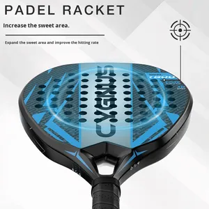 מפעל padel מותאם אישית padel 3k 12k 18k סיבי פחמן 18k מחבט טניס עם ניילון נטו - Product Image 4