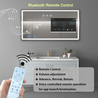 Espejo Inteligente Multifuncional para Baño de Hotel, Espejo con TV LED y Control por Voz, Pantalla Táctil Android 15, Espejo Mágico