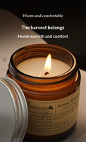 Ensemble cadeau de bougies parfumées à la cire de soja dans un bocal en verre avec logo et emballage personnalisés, parfum fruité, aromathérapie, pour la fête des pères et Diwali
