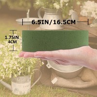 Bloc de mousse florale cylindrique en résine phénolique de 16,5 cm pour fleurs artificielles, forte absorption d'eau, personnalisable, grande boîte complète
