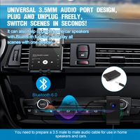 Récepteur audio sans fil RT03 Mini avec clip de poche, connecteur auxiliaire, adaptateur Bluetooth pour amplificateur de voiture, smartphone, mains libres