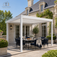 Pergola à lames orientables en aluminium sur mesure, structure d'ombrage extérieure imperméable pour jardin, terrasse, patio