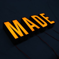 Enseigne lumineuse personnalisée Carrey Logo – Lettres LED 3D pour extérieur, restaurants, magasins et entreprises