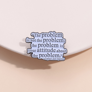 Problem Zitate Emaille Pins Frauen ist Broschen Männer Anstecknadeln Abzeichen auf Rucksack Kostüm Zubehör Modeschmuck Fans Geschenke - Product Image 4