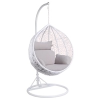 Hamac balançoire d'intérieur pour salon, ensemble de balançoires adaptées pour jardin, chaise suspendue en rotin, fauteuil suspendu en forme d'œuf avec support