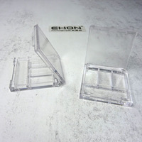 Palette de maquillage transparente personnalisée, boîte vide pour fards à paupières, blush, poudre, emballage en plastique pour fards à paupières avec miroir