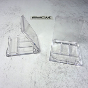 Custom Clear Makeup Palette Empty Cosmetic Eyeshadow Blush Powder Case <b>Plastic</b> Eye Shadow Packaging Container With <b>Mirror</b> - Product Image 3