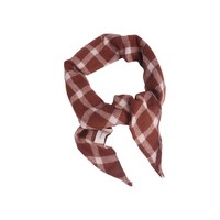 Écharpe longue en viscose à carreaux vintage pour femmes adultes, accessoire décoratif triangulaire chaud pour l'automne/hiver, 115*30cm