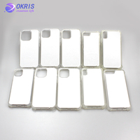 Coques de téléphone vierges transparentes pour sublimation pour iPhone 17 16 15 Pro Max, en TPU 2D, personnalisables par transfert thermique DIY