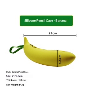 Silicone Pencil case Creative Fruit and Vegetable Design Stationery Box <b>Cute</b> Travel Makeup Bag Girls' and Children's Coin <b>Wallet</b> - Product Image 4