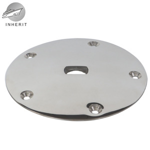 Disco de acero inoxidable de 6 pulgadas, placa redonda fundida y pulida para fijación en cubiertas de yates marinos - Product Image 1