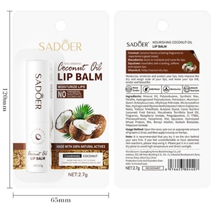 <span class=keywords><strong>Balsamo</strong></span> Labbra SADOER Idratante Nutriente Anti-Screpolature Rossetto Organico Idratante Levigante Linee Labiali <span class=keywords><strong>Olio</strong></span> <span class=keywords><strong>di</strong></span> <span class=keywords><strong>Cocco</strong></span> - Product Image 6