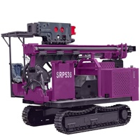 Foreuse hydraulique rotative à 360 degrés pour pieux vissés, compatible photovoltaïque
