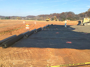 Cường độ cao Bazan/<span class=keywords><strong>Polyester</strong></span> sợi thủy tinh geogrids với 50kn/M độ bền kéo Bảo hành 2 năm cho các dự án vỉa hè - Product Image 5