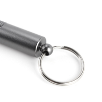 Ouvre-cigare multifonction 4-en-1 personnalisé avec logo, en plastique noir, lame tranchante, perforateur de cigares, coupe-cigares, porte-clés